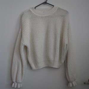 White Crop Top sweater H&M